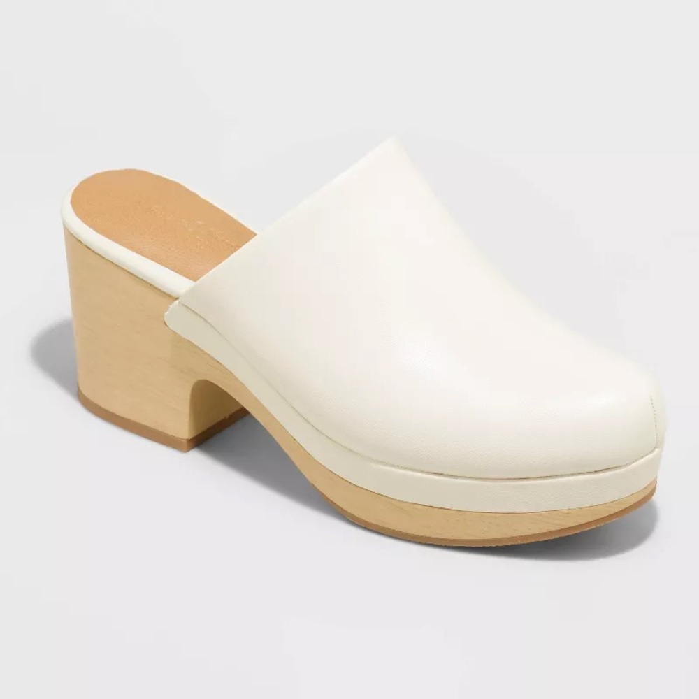 🌼UNIVERSAL THREAD🌼 Cream Platform Mules, Size 9
